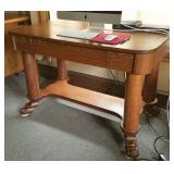 oak library table