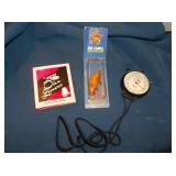 Retro Joe Camel Fish Lure, Stop Watch, Joke Book