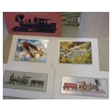 Trains/ Planes- Robert Kern Color Etched Prints