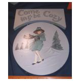 Hand Painted Winter Wall Decor