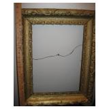 Antique Gold Gilt Gesso Ornate Wood Frame- 21 x17"