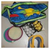 Kids Yard Toys & Practice Balls in Tote