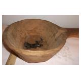 Vintage Hand Hewn Bowl w/ Handle