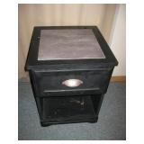 Black Painted Side Table w/ Drawer