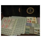 US 1 Cent Sheets, 25 Cent Books & Misc Stamps