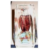 Vintage CASE IH Tractor Logo Crystal Paper Weight