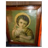 Antique German John the Baptist Picture