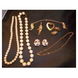 Vtg Sweater Clips, Pins, Beads, Extenders