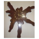 Retro Wood Slab Live Edge Burl Clock