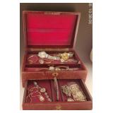Vtg Watches, Cameo, Bracelets in Leather Box
