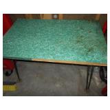 Retro Formica Green Table w/ Metal legs