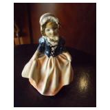 Vtg Chalkware Pheasant Girl