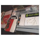 More Retail Fixtures, Signage, Hooks