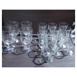 4 Clear Hot Toddy & 10 Cordial Glasses