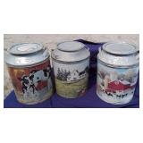 3 Vtg Popcorn Farm Milk Can Tins