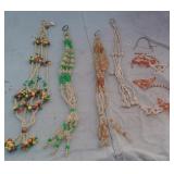 Vtg Handmade Beaded Plant Hangers