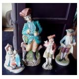 UnMarked Bisque Porcelain Statues