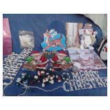 Vtg Christmas Cut Outs, Lights, Boxes