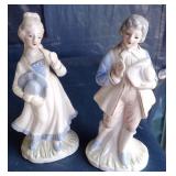 Vtg Enesco Colonial Courting Figurines