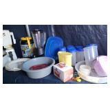 Blender, 11 MCM Dinner Plates, Containers, Keurig+