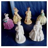 4" Chalkware Victorian Figurines