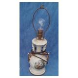 White Porcelain Courting Victorian Lamp