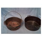 2 Cast Iron Pots- Made in USA & 834