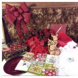 Christmas Decor, Reindeer Figurines, Linens+