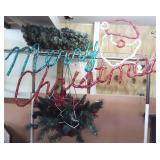Rope Light Merry Christmas, New Faux Garland+