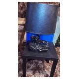 Vtg Black Panther Lamp & Table