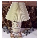 Sunflower Lamp, Squirrels & Homco Chipmunks