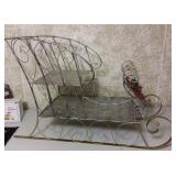 Large Metal Holiday Sleigh