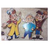 Large 1993 Snap, Crackle, Pop Cardboard Cutouts