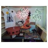 Halloween Partylite Cat, Lights, Tshirt, Yard Art+