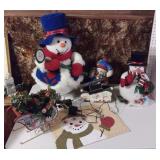 Holiday Decor, Plush Animated Snowman+