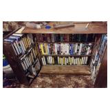 Handmade Wood Cabinet full of VHS Tapes