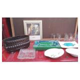 Vtg Hyde Park Ashtray, Gustav Klimpt Print+