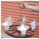 MC Wagon Wheel Chandelier