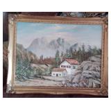 Scenic Painting In Ornate Gold Frame