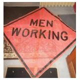 Men Working Mesh Sign