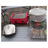 Rolling Hot Dog Cooker, Crockpot, Trivets