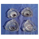 Retro Horseshoe Club Glass Ashtrays