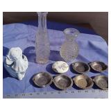 Occ Japan Silver Plated Ashtrays, Planter+