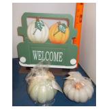 Welcome Fall Decor & Pumpkin Candles