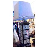 Hand Painted Art Deco Lamp by MA Stearn