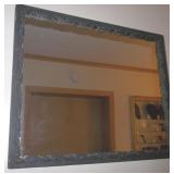 Vtg Grey Ornate Gesso Mirror