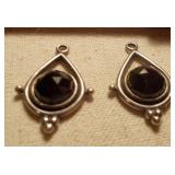 Pandora Ale Black Sterling Earrings