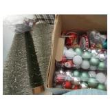 Silver Christmas Brush Trees & Ornaments