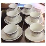 6 Elegant Design Porcelain Tea Cup Set