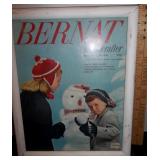 Framed Vintage Knitting Mag Cover